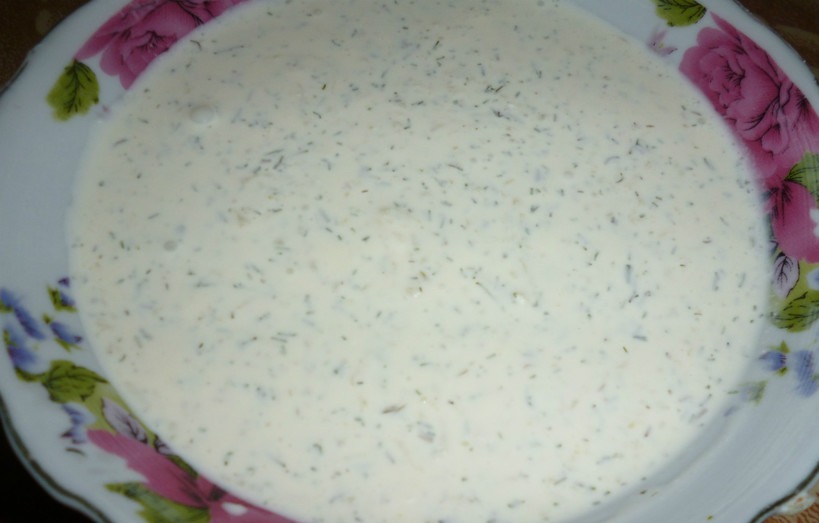 Соус из творога и огурца