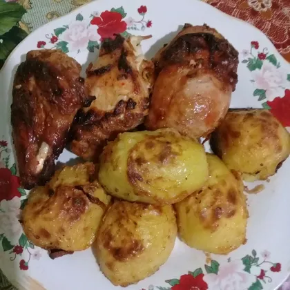 Курица с картошкой на духовки