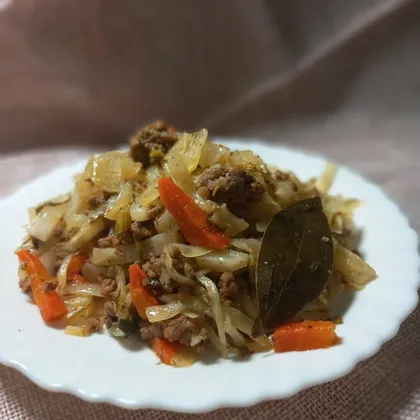 Капуста тушёная с мясным фаршем 🤗🤗🤗