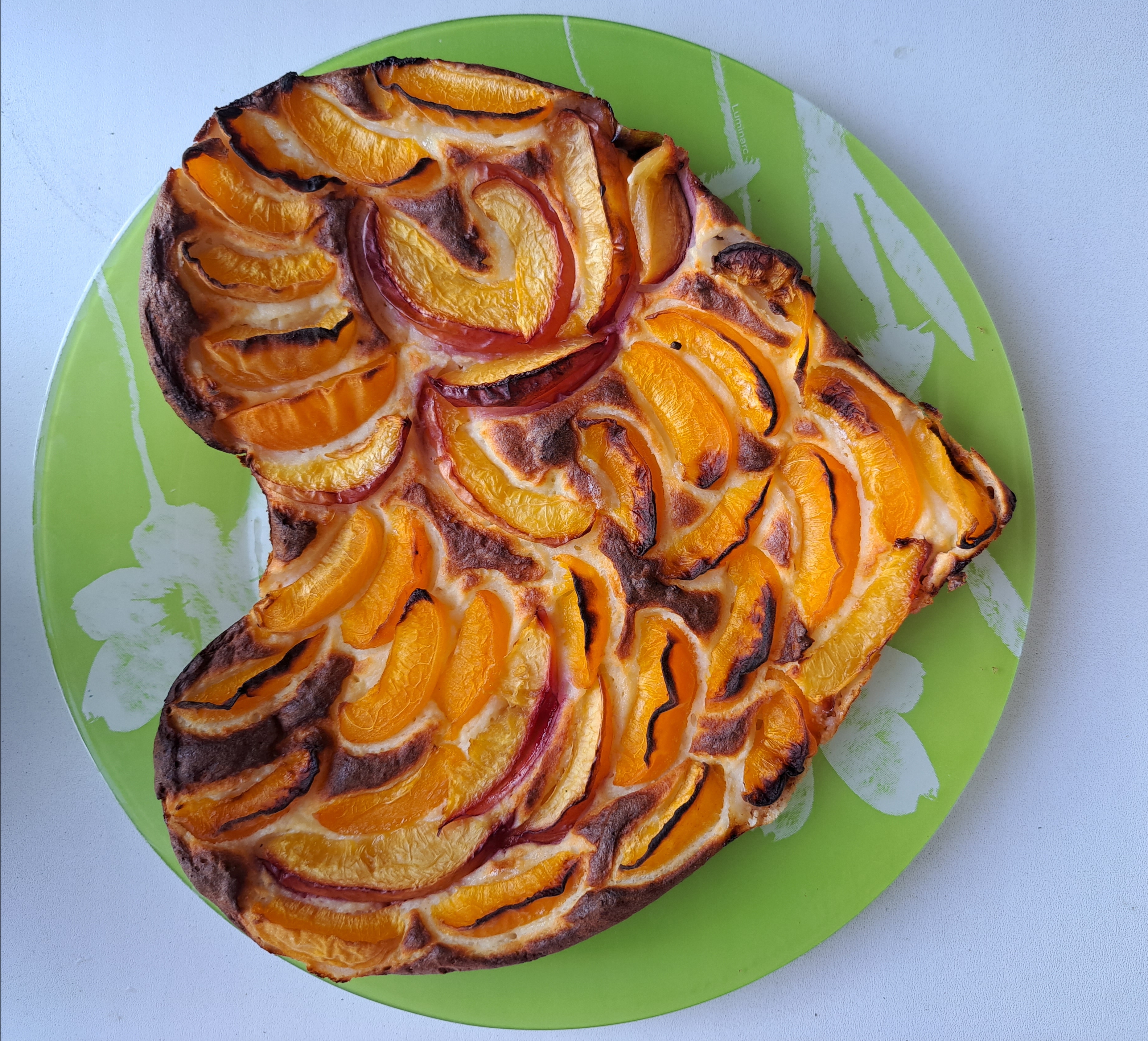Летний творожный пп  пирог с нектаринами и абрикосами