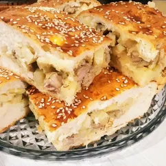 Пирог с мясом и картошкой