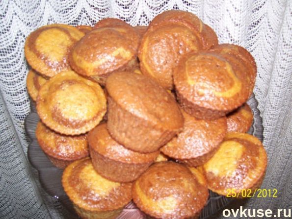 Кексы мраморные