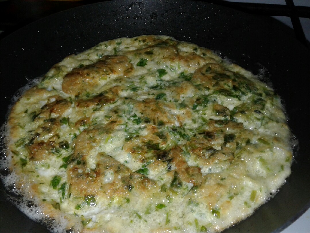 Омлет с зеленью