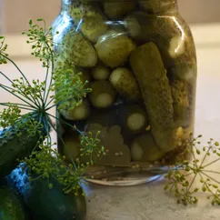 Хрустящие вареные маринованные огурцы🥒