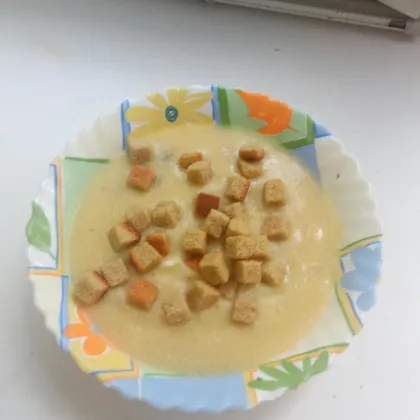 Сырный суп пюре с шампиньонами