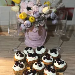 Капкейки 🧁 с черникой 🍒