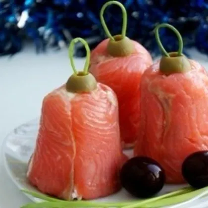 Новогодняя🎉ЗАКУСКА ИЗ СЛАБОСОЛЕНОЙ СЕМГИ "КОЛОКОЛЬЧИКИ" ✨