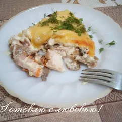 Жюльен из курицы с шампиньонами