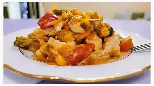 Рагу из куриной грудки с овощами ПП