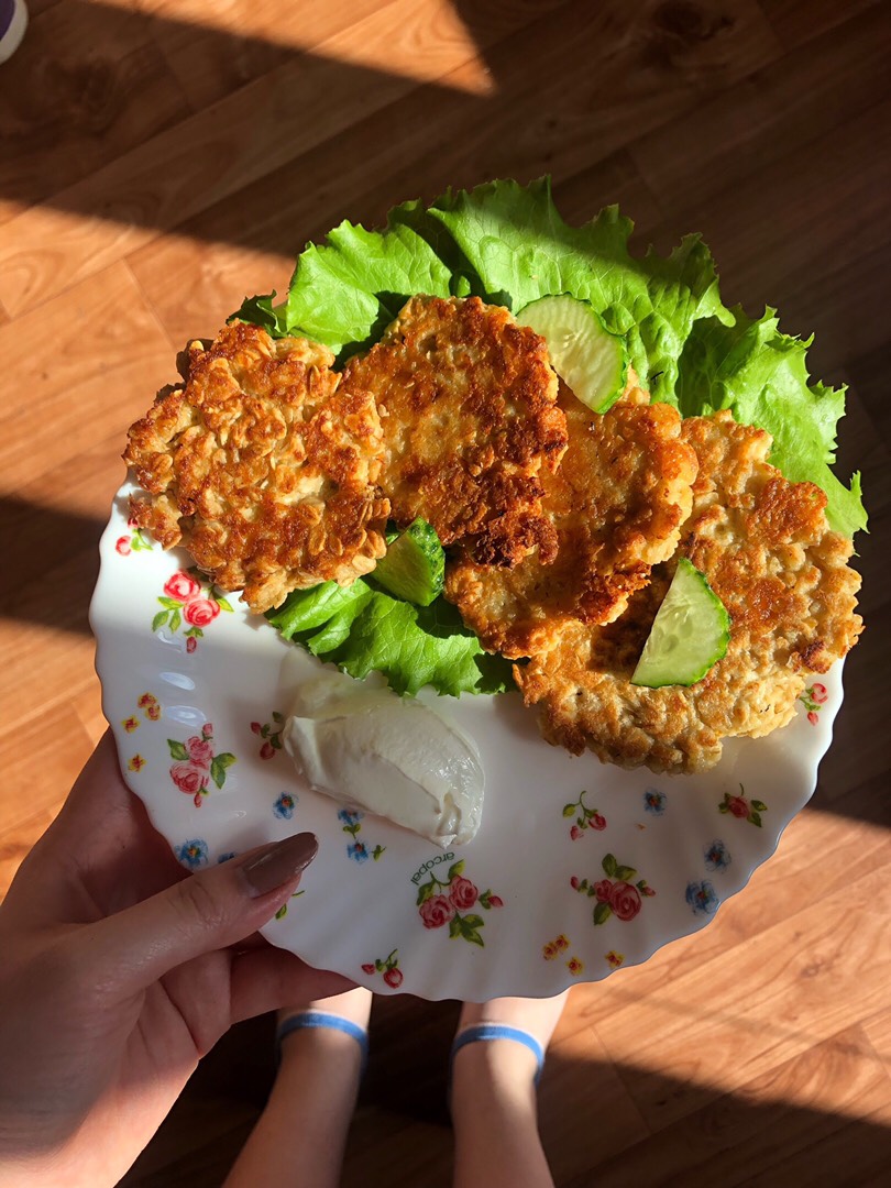 Сырные овсяноблины