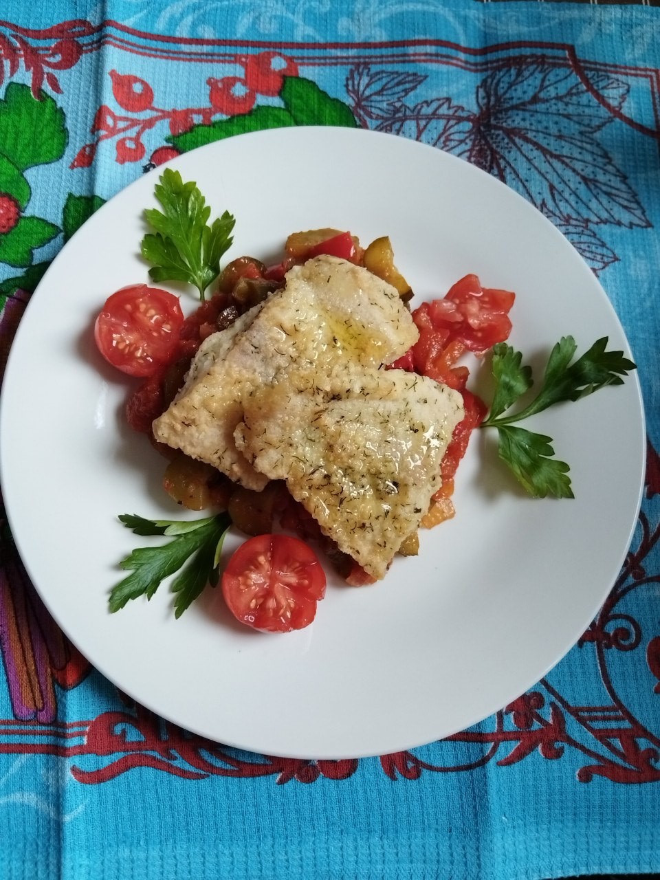 Рыба под маринадом с болгарским перцем