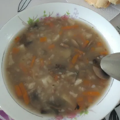 Гречневый суп на грибном бульоне