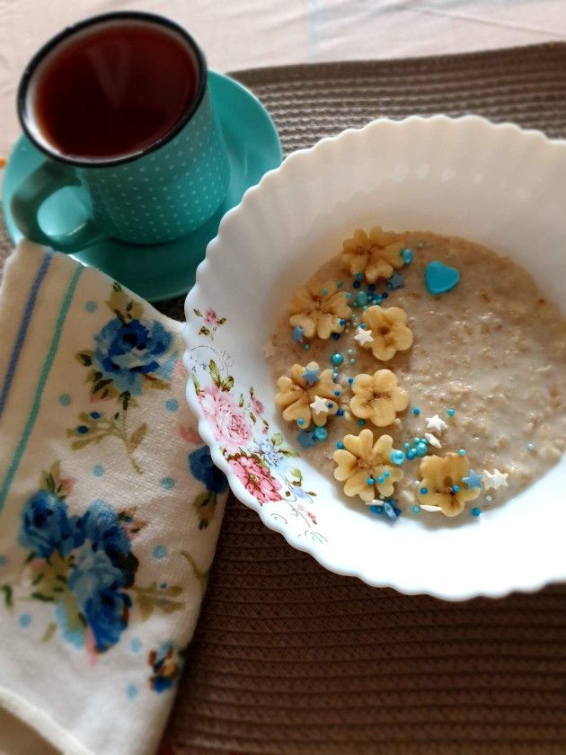 Овсяная каша с бананом