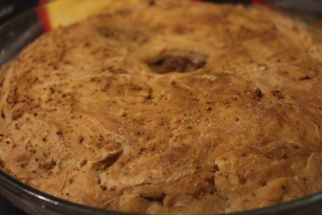 Рецепт: Осетинский пирог с сыром и зеленью в мультиварке