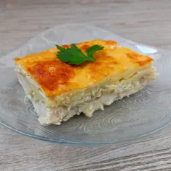 Мясо по-французски с курицей