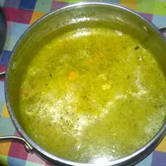 Супчик с курицей и паутинкой