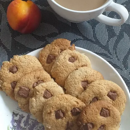 Овсяное печенье с медом и шоколадом