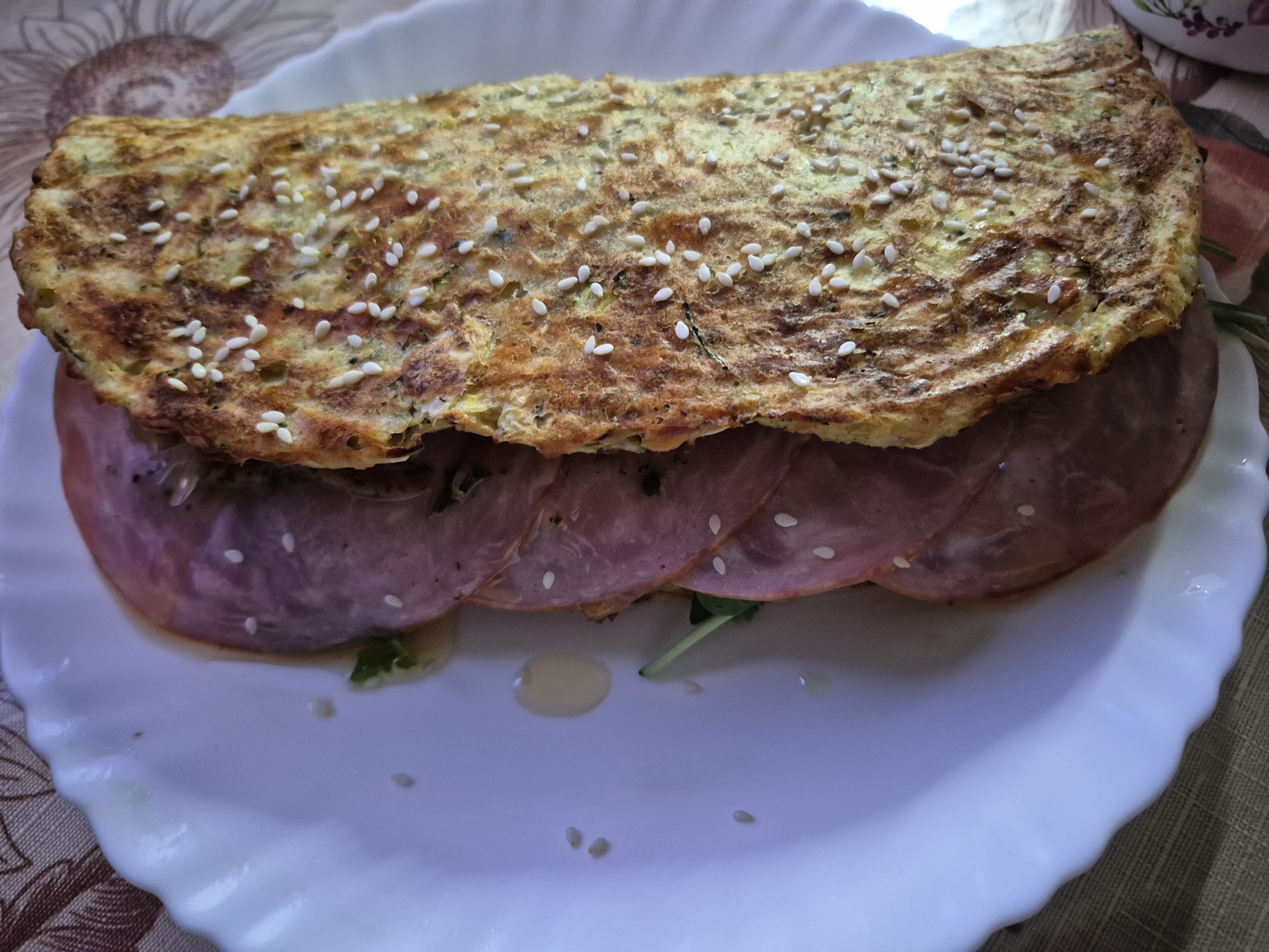 Кабачковая лепёшка с шейкой