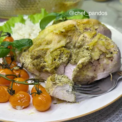 Куриная грудка с начинкой и под сырной панировкой 