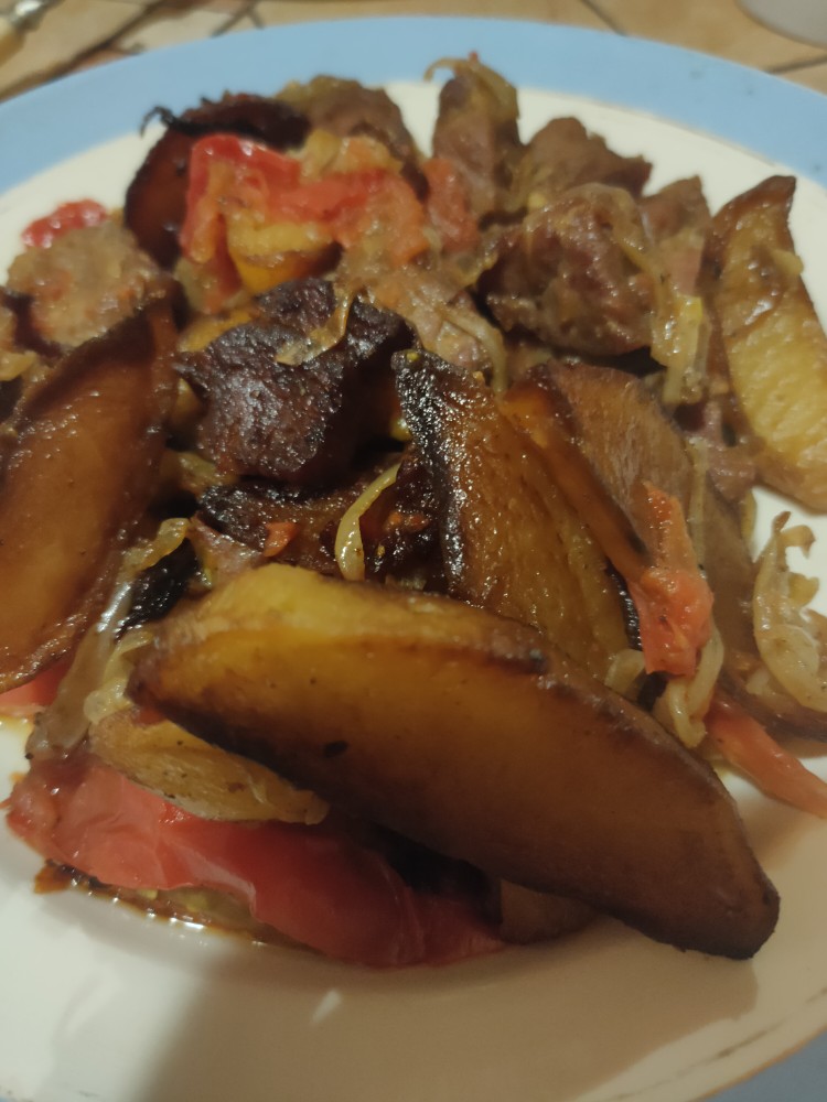 Картошка с мясом (оджахури)
