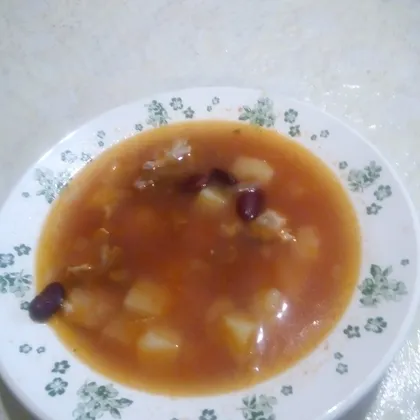 Мясной фасолевый суп