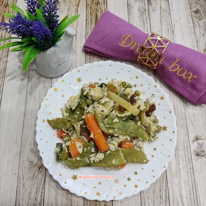 Карибская смесь с яйцом на гарнир