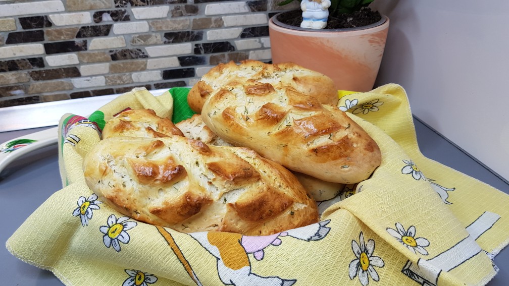 Творожные хлебцы с укропом