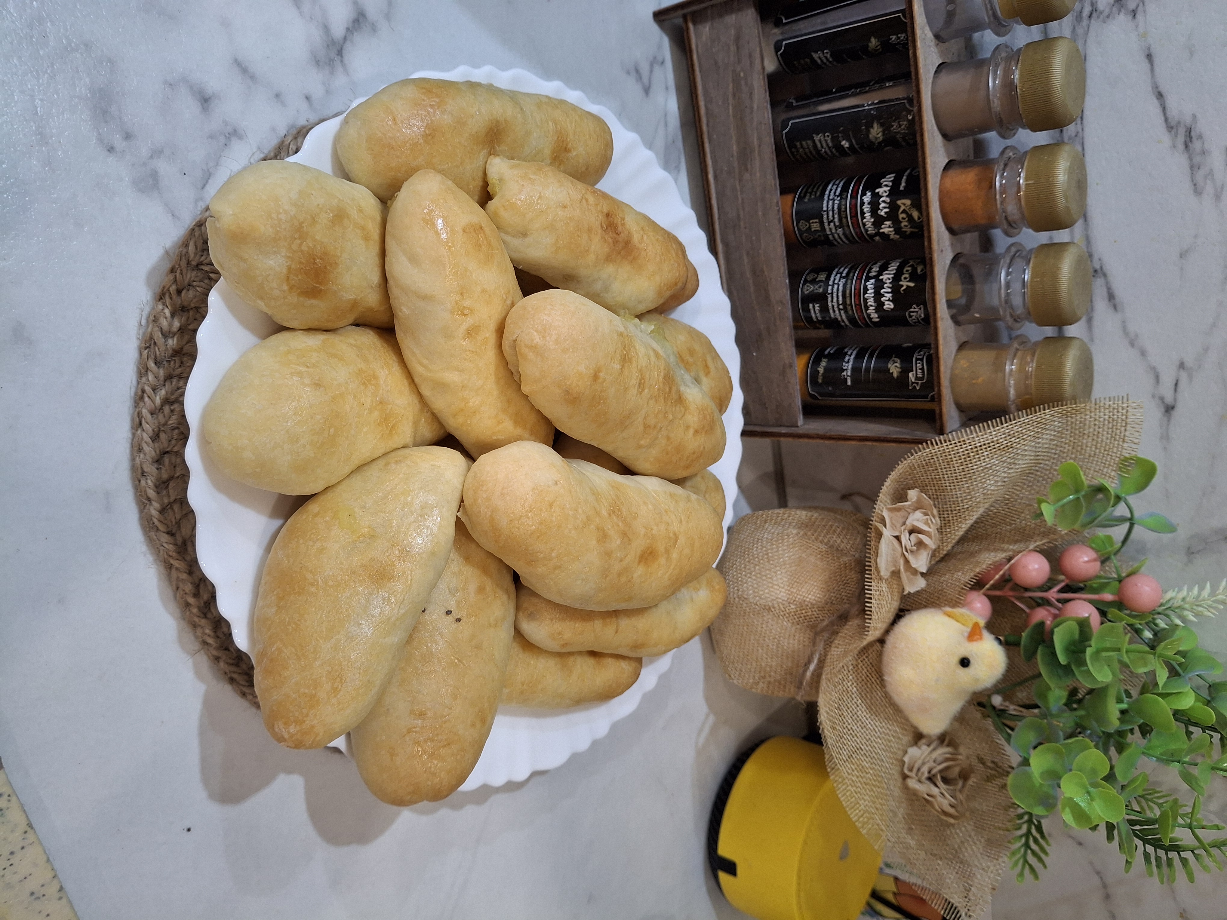 Пирожки с картошкой печеные