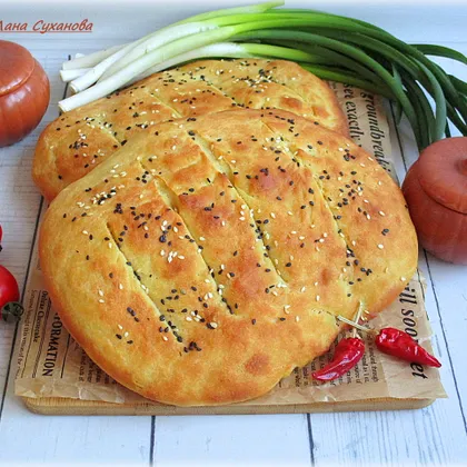Дрожжевые кукурузно-пшеничные  лепёшки