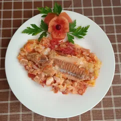 Минтай с капустой