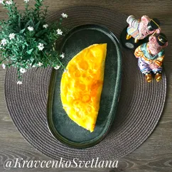 Омлет с сыром в тортилье/лаваше