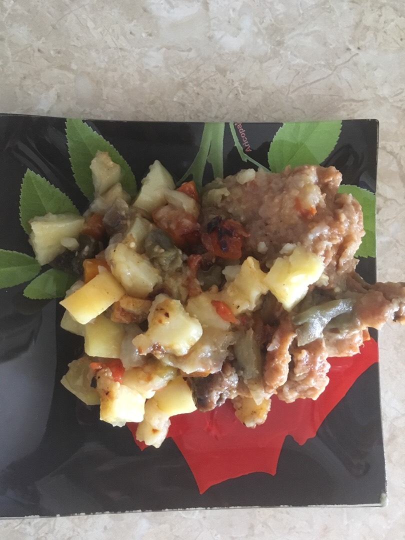 Курица с овощами на сковороде #непп