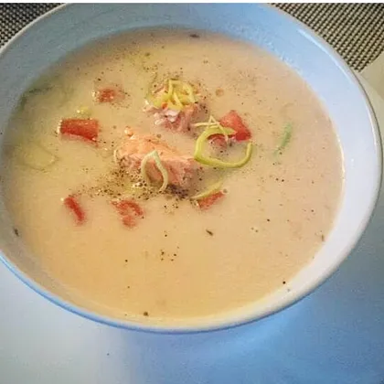 Крем-суп из лосося