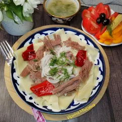 Бешбармак с говядиной 