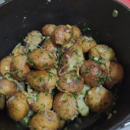 Картошка с чесноком