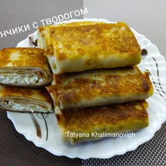 Блинчики с творогом и изюмом