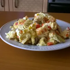 Омлет с грибами и овощами