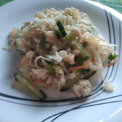 Полезный салат с бурым рисом