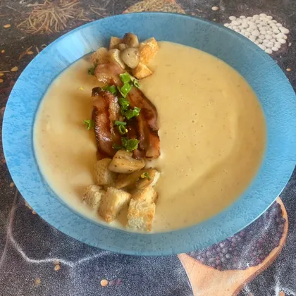 Крем-суп с грибами и плавленым сырком
