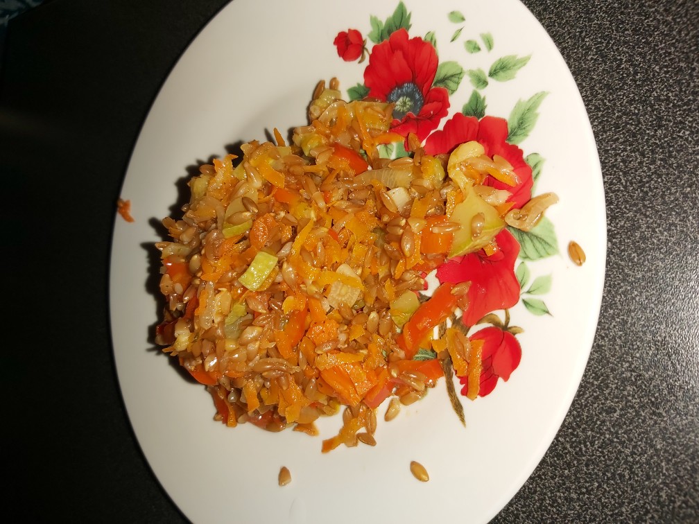 Полба с овощами