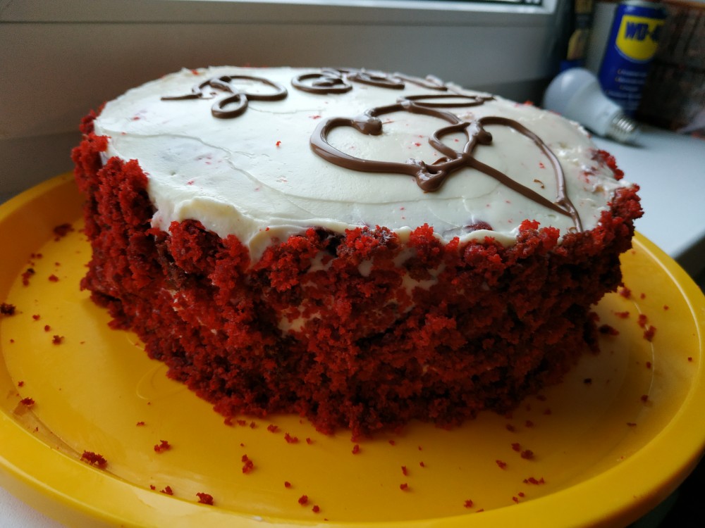 Торт Красный бархат с кремом чиз