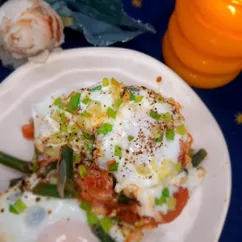 Глазунья со стручковой фасолью