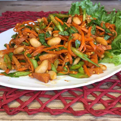 Вкусный салат 'Здоровье' с корейской морковью и сельдереем