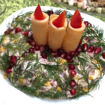 Салат «Новогодние свечи»