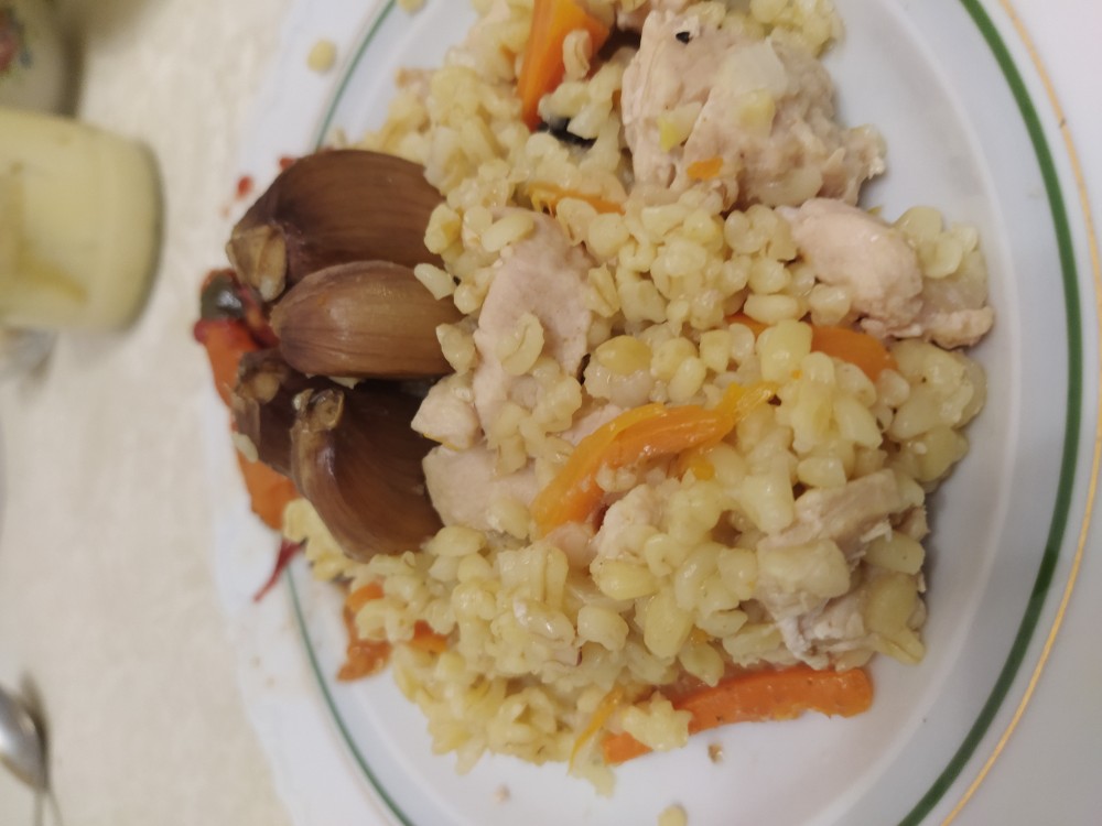 Плов из булгура с индейкой