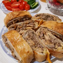 Лаваш с фаршем и грибами 🌯