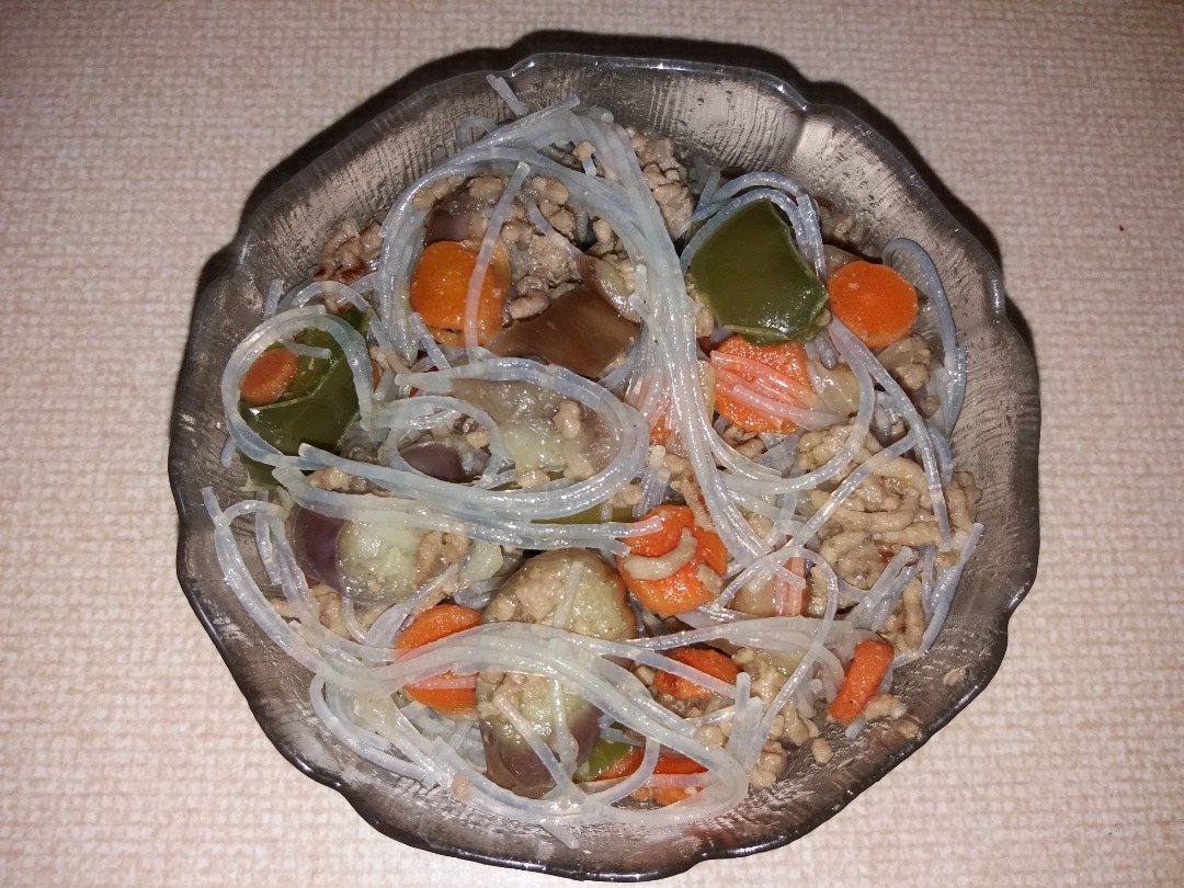 Фунчоза с фаршем