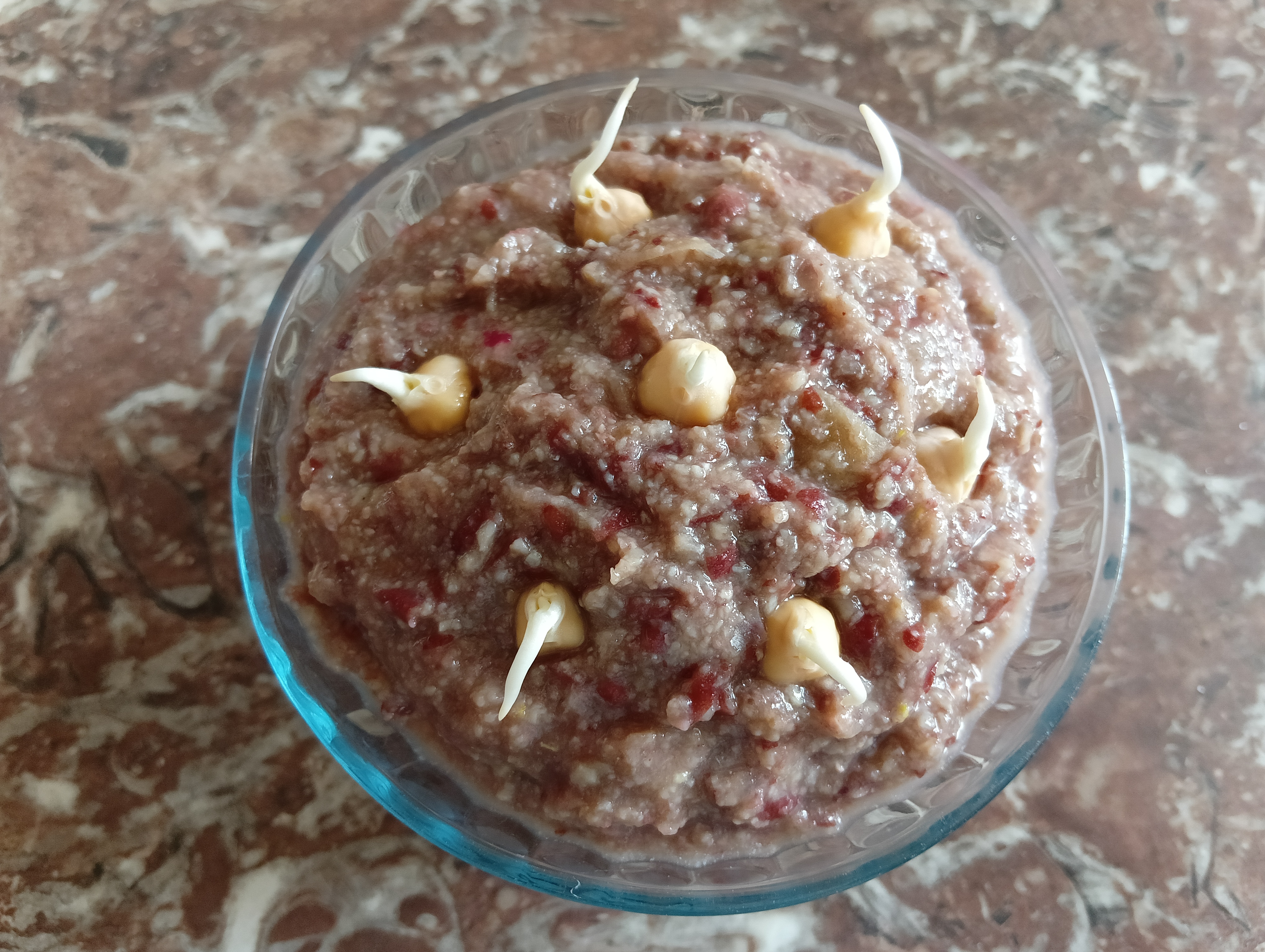 Пюре из фасоли с грибами