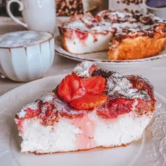 ПП Запеканка творожная с клубникой 🍓🍰#пп