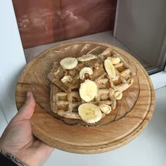 Полезные вафли с бананом и орехами 🧇🍌